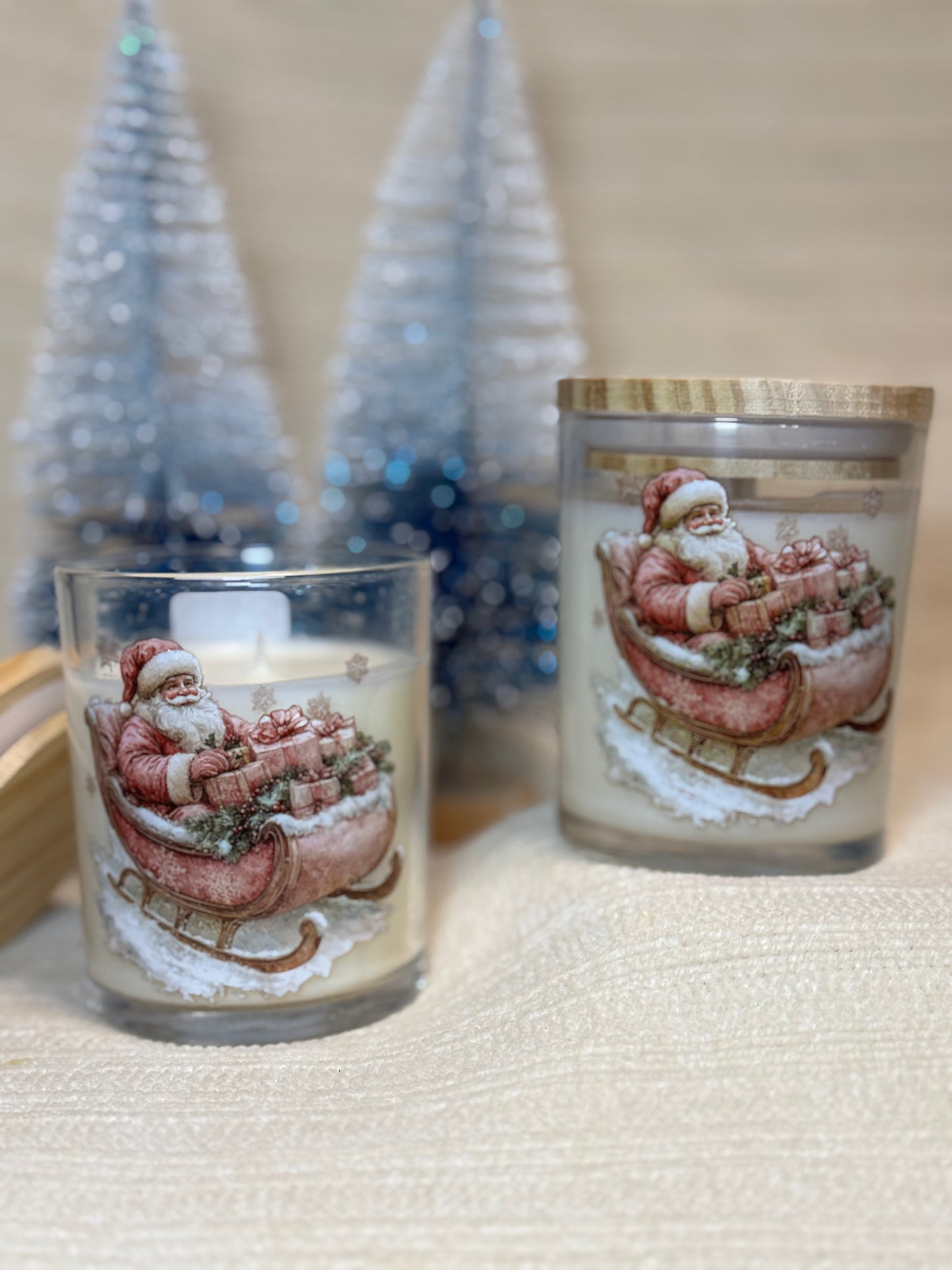 Pink Christmas Candles