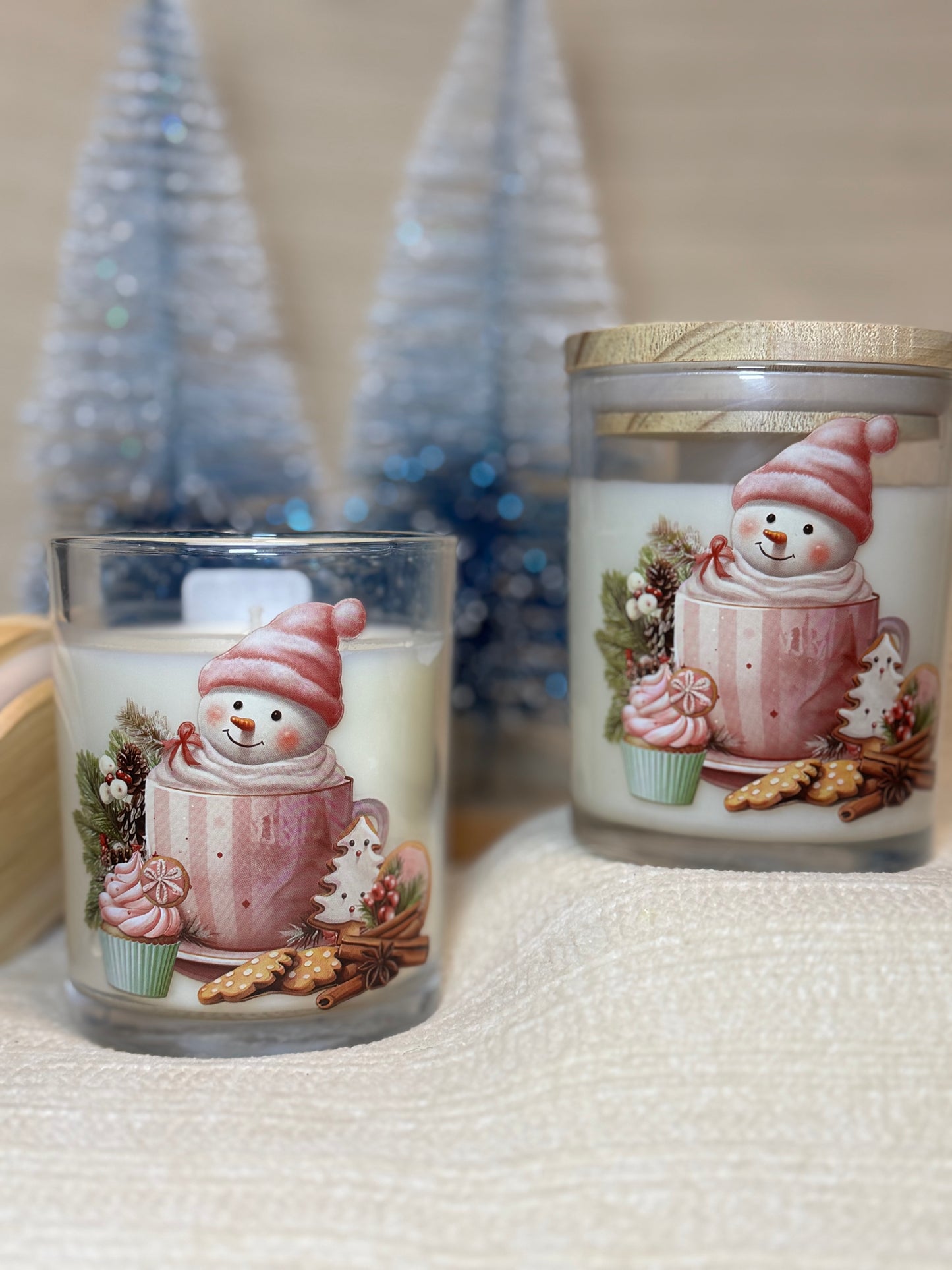 Pink Christmas Candles