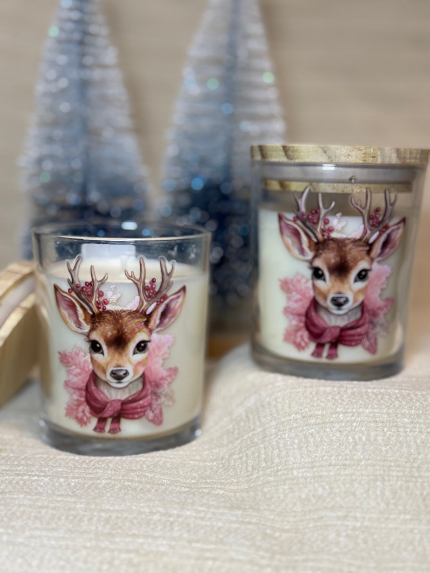 Pink Christmas Candles