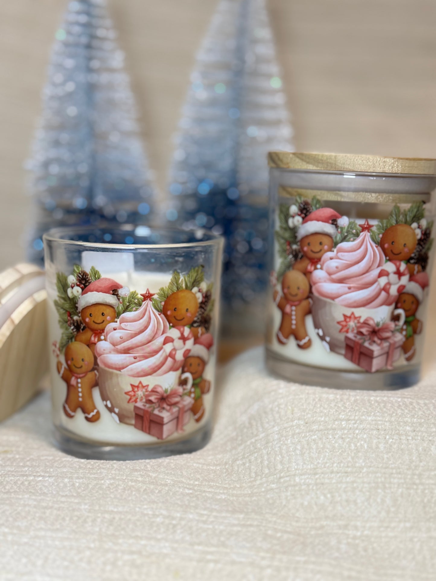 Pink Christmas Candles